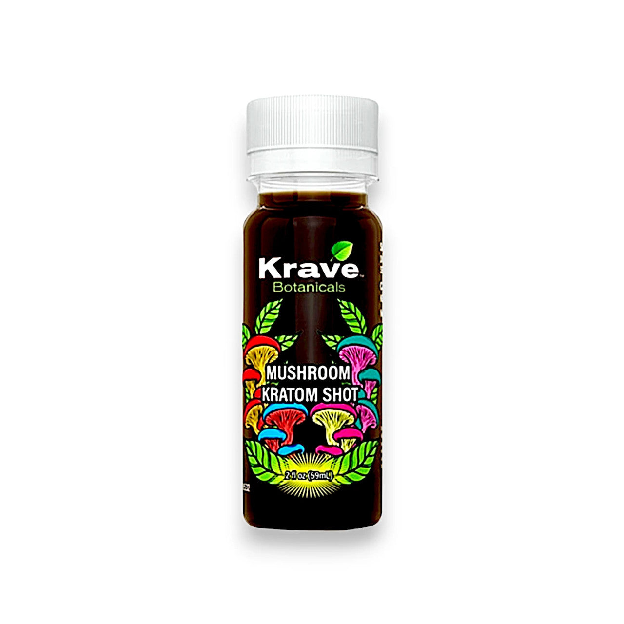 Krave Mushroom Kratom Shot: Holistic Blend - Limepuff