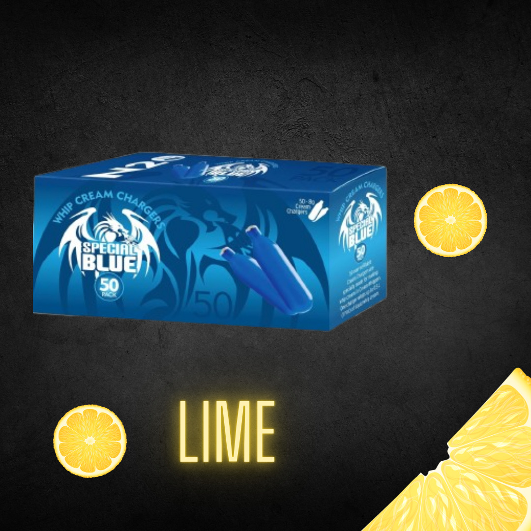 special blue whip cream chargers - Lime Puff